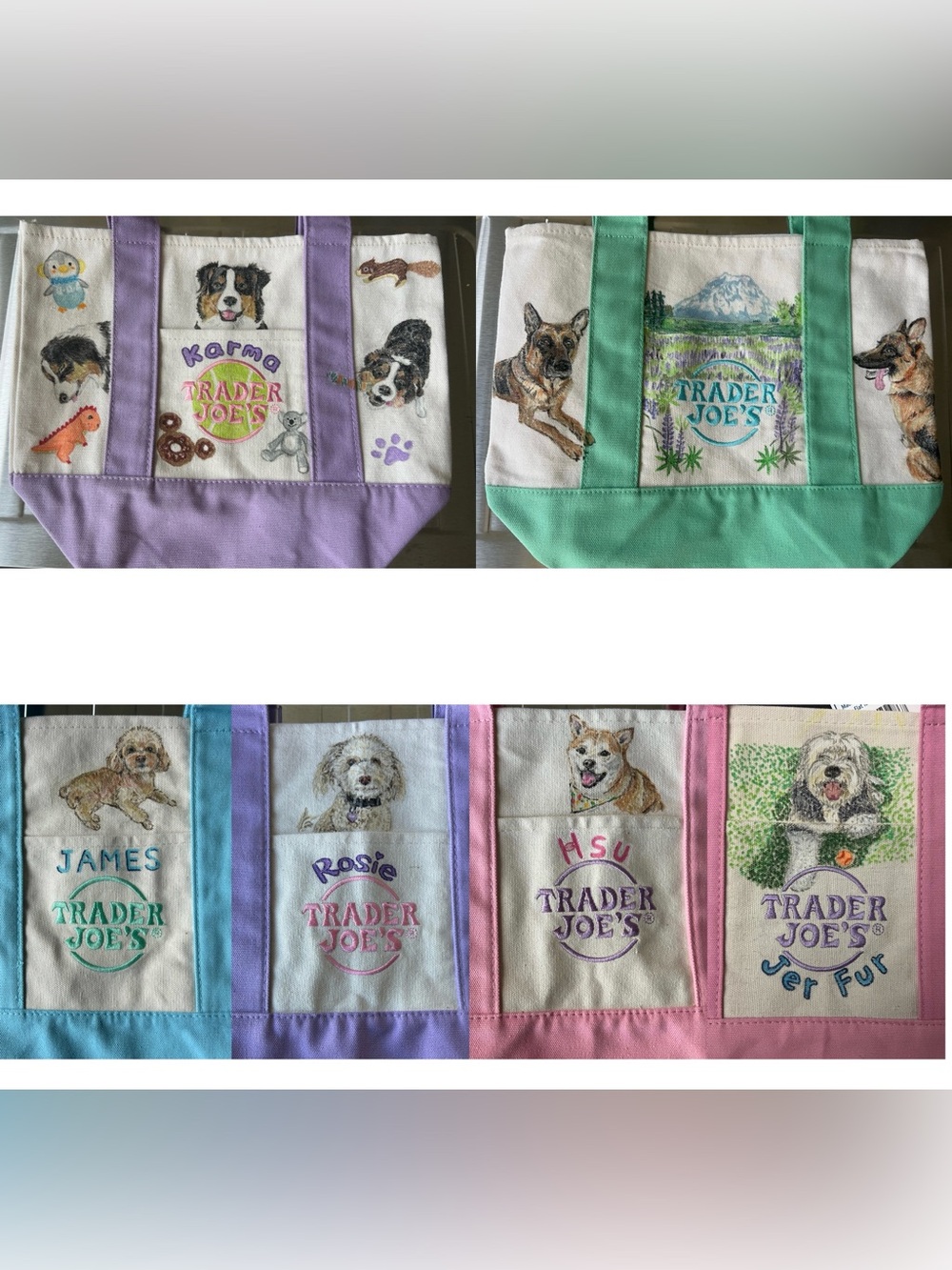 Trader Joe's x Your Dog/Cat Mini Canvas Tote Bag - all colors